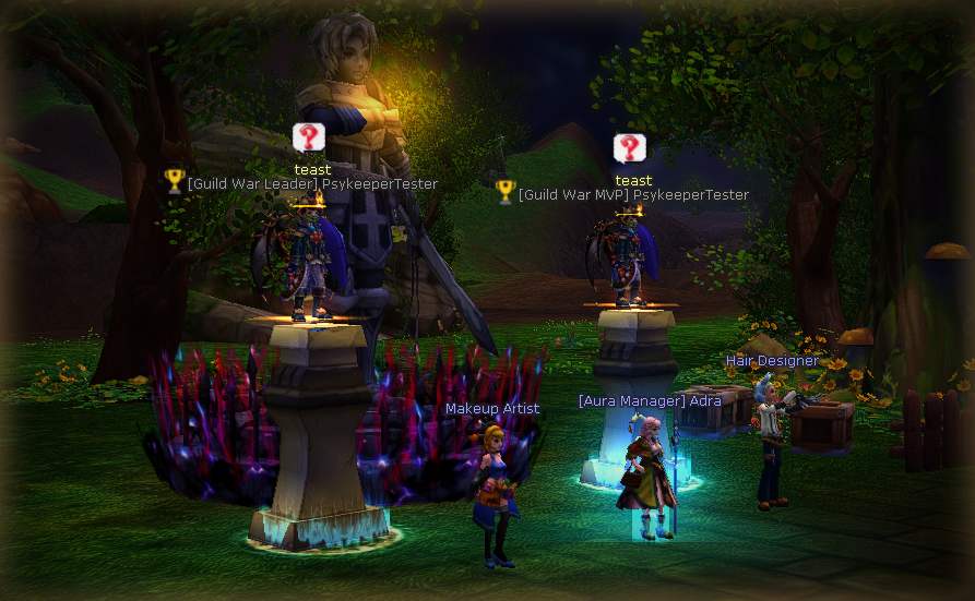 Crown and MVP Statues